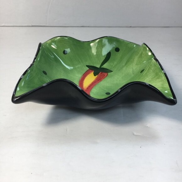 Home Collection Chilli Pepper Chip & Dip 11.5 " Serving Bowl Platter - Picture 9 of 11